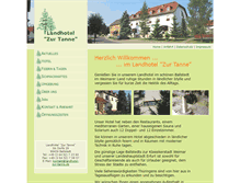 Tablet Screenshot of landhotel-zur-tanne.de